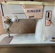 CASED SINGER ELECTRIC SEWING MACHINE with foot pedal, Panasonic Midi CD stereo system with speakers,