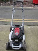 HONDA MOUNTFIELD PETROL LAWNMOWER MODEL GCVX170, SP555V with grass collection box and handlebar