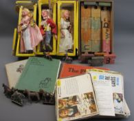 CHILDREN'S VINTAGE PUPPETS, TOYS & EPHEMERA GROUP to include three Pelham puppets titled '