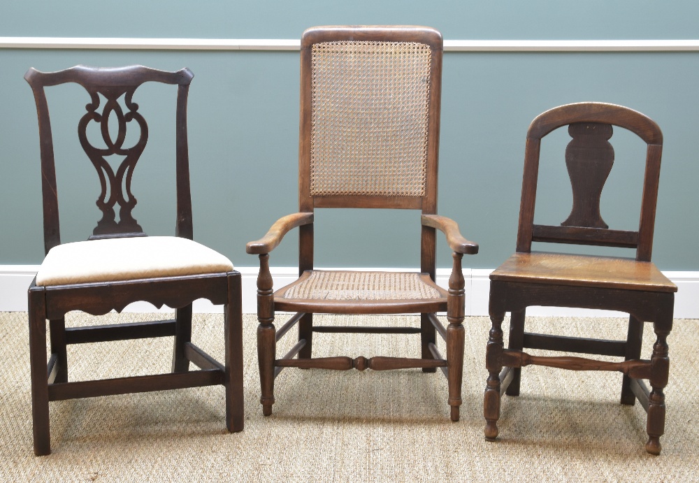 ASSORTED DINING CHAIRS including four ladderback dining chair, a Chippendale-style chair, all with - Image 3 of 3