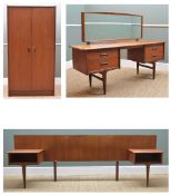 JOHN J. HERBERT FOR A. YOUNGER: TEAK 'CODAN' BEDROOM SUITE, comprising mirror back dressing table,