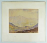 ATTRIBUTED TO SIR KYFFIN WILLIAMS RA watercolour - landscape, believed Snowdonia and with pencil