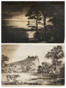 ROBERT LINNELL ARMITAGE etchings (2) - titled 'The Home Trail', signed in pencil, 20 x 30cms, and '