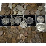 VINTAGE & LATER BRITISH COINAGE, collectable crowns and a necklace pendant with Queen Elizabeth II