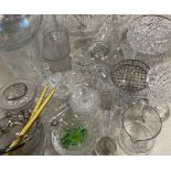 VICTORIAN & LATER MOULDED & CUT GLASSWARE - including comports, jugs, celery and other vases, oil