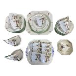 SHELLEY CRABTREE 11651 PATTERN TEAWARE - approximately 45 pieces