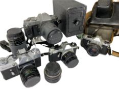 VINTAGE CAMERAS - Zenith-E, Pentax, ETC, and associated items