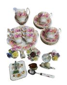 ROYAL ALBERT 'SERENA' TEAWARE - approximately 20 pieces. Also, Beswick Wren, Wade Mable Lucy