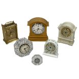 CLOCKS (6) - including a Waterford and other mantel clocks