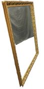 MIRROR - excellent gilt framed large example with bevelled glass, 136 x 105cms