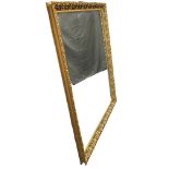 MIRROR - excellent gilt framed large example with bevelled glass, 136 x 105cms