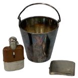 EPNS & SILVER WARE, 3 ITEMS - the Aberdeen Line Shipping Company ice bucket by Elkington & Co,