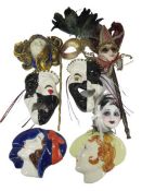 ART DECO, ART NOUVEAU, THEATRICAL & CARNIVAL STYLE MASK COLLECTION - 8 items