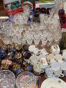 CHINA & GLASSWARE ASSORTMENT - commemorative, copper lustre and glassware including boxed tumbler