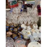 CHINA & GLASSWARE ASSORTMENT - commemorative, copper lustre and glassware including boxed tumbler