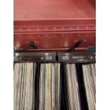 LP RECORDS - four vinyl cases with contents, mainly mixed genres and an assortment of other cases