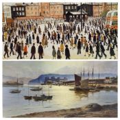 L S LOWRY print, 36 x 47cms, and an assortment of WARREN WILLIAMS ARCA prints, some with Welsh