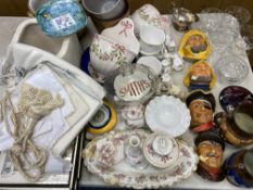 MIXED POTTERY, PORCELAIN, GLASSWARE and other collectables group to include four Legend Product wall