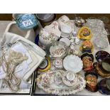 MIXED POTTERY, PORCELAIN, GLASSWARE and other collectables group to include four Legend Product wall