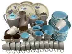 POOLE TEA & COFFEE WARE - approximately 70 pieces, also, another pattern of coffee ware,