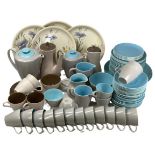 POOLE TEA & COFFEE WARE - approximately 70 pieces, also, another pattern of coffee ware,