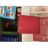 STAMPS - NEW & SECOND HAND/EMPTY ALBUMS & STOCK BOOKS - a box full