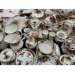 ROYAL ALBERT OLD COUNTRY ROSES TEAWARE & DECORATIVE CHINA ITEMS - 60 plus pieces including cake