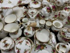 ROYAL ALBERT OLD COUNTRY ROSES TEAWARE & DECORATIVE CHINA ITEMS - 60 plus pieces including cake