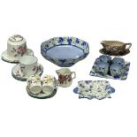 CHINTZ TABLEWARE and a Victorian part coffee set, lot includes floral decorated Shelley bowl,