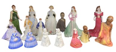 COALPORT 'LADIES OF FASHION' FIGURINES (3), Royal Doulton figurine 'Kirsten', 'Louise' and a