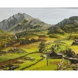 J GLYN ROBERTS oil on canvas - titled 'Plas y Brennin, Capel Curig', signed, 60 x 75cms