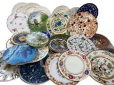 DECORATIVE CABINET & WALL PLATE COLLECTION - 25 plus pieces, makers include Royal Worcester, Minton,