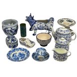 BLUE & WHITE CHINA ASSORTMENT including Masons, Delft, Minton, ETC