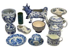 BLUE & WHITE CHINA ASSORTMENT including Masons, Delft, Minton, ETC