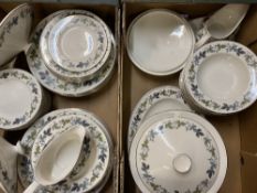 ROYAL DOULTON BURGUNDY DINNERWARE - approximately 70 pieces