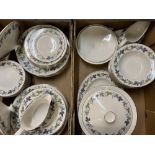 ROYAL DOULTON BURGUNDY DINNERWARE - approximately 70 pieces
