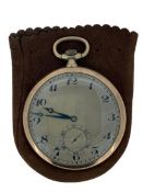 EARLY 20TH CENTURY 9CT GOLD CASED 'SOLVIL' POCKET WATCH - by Paul Ditisheim, manual wind with Arabic