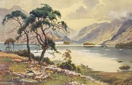 H HUGHES RICHARDSON watercolour - Lake District landscape, signed and with Warwick Gallery title