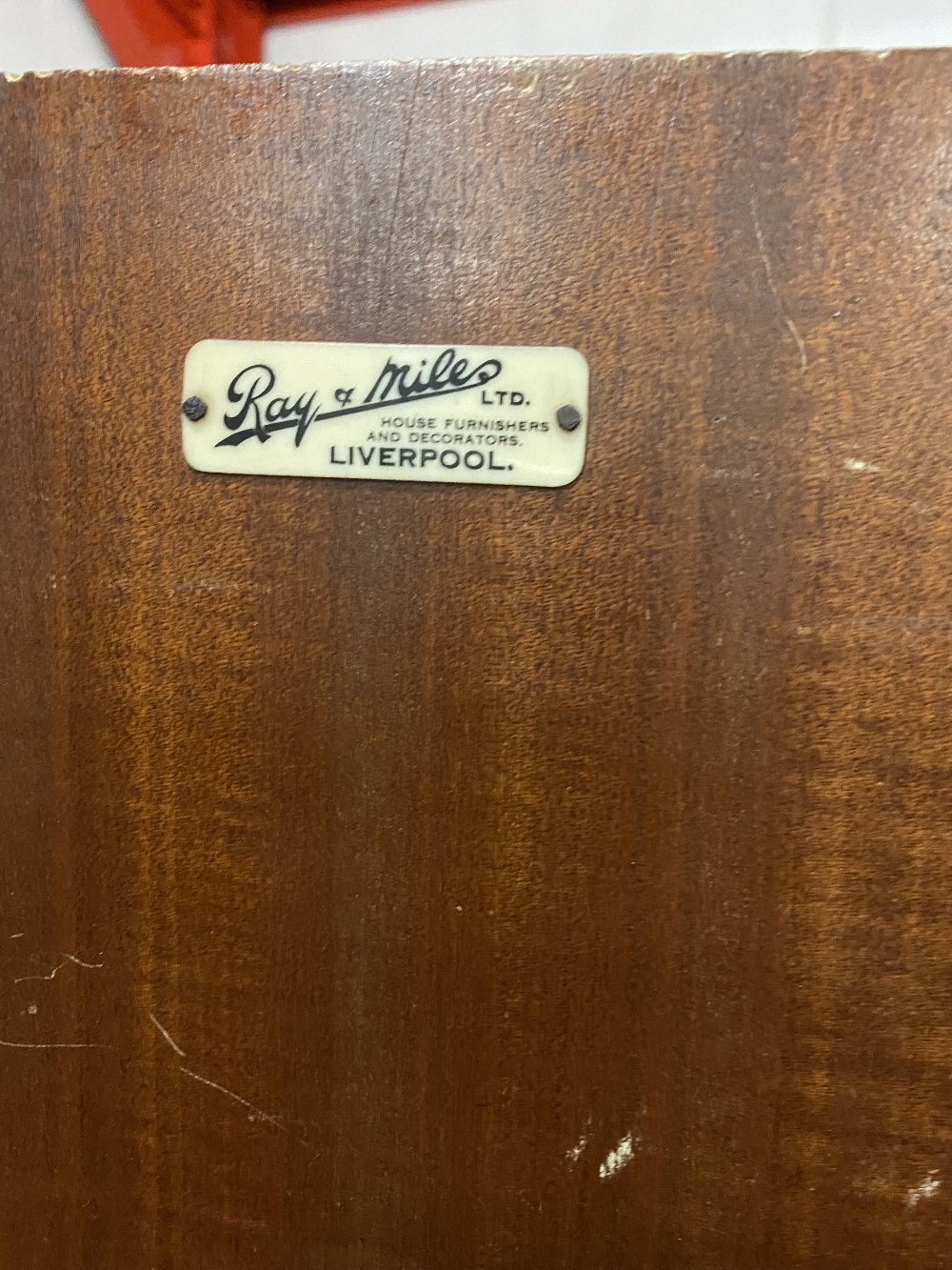 VINTAGE OAK BEDROOM FURNITURE, labelled Ray & Miles of Liverpool, linenfold and carved detail, - Image 4 of 5