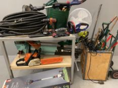 TOOL ASSORTMENT to include Stihl chainsaw, Spear & Jackson cordless garden implements and a large