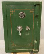 VINTAGE SAFE by Phillips & Son Lock & Safe Company, with key, 60cms H, 43cms W, 43cms D