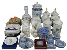 CHINA ASSORTMENT - a good quantity of Blue & White Jasperware (including commemorative items), also,