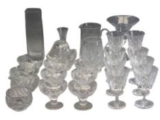 CUT GLASS & OTHER DRINKING GLASSES, TABLE WARE & VASES - a mixed group