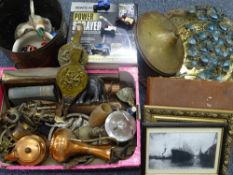 MIXED METALWARE & OTHER COLLECTABLES GROUP along with a boxed Ronseal power sprayer