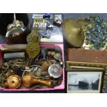 MIXED METALWARE & OTHER COLLECTABLES GROUP along with a boxed Ronseal power sprayer