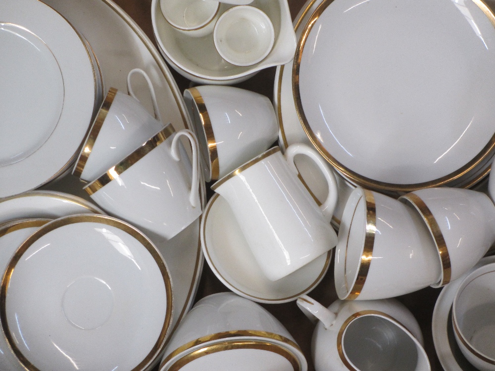DOULTON, WEDGWOOD & OTHER GILT BANDED TEA & DINNERWARE - mainly white, some with blue banding, - Image 2 of 3