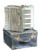 GERALSO ACCORDION - 24 button in a grey marble effect outer case