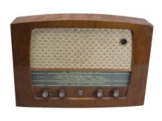 VINTAGE WALNUT CASED PHILLIPS RADIO - Model MK39913, 34cms H, 47cms across, 18.5cms D