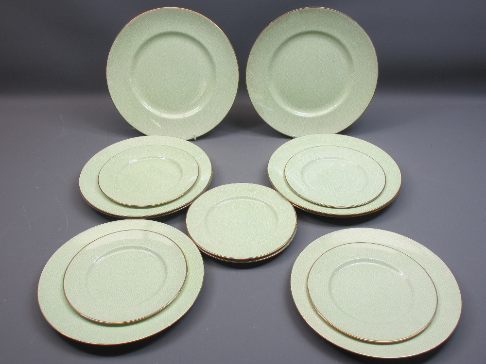 BOOTHS ART DECO DINNERWARE, 20 pieces along with a large Blue & White meat platter and one other - Image 5 of 5