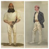 VANITY FAIR vintage cricket related prints (5) and hunting themed prints, 37 x 21cms, ETC (3)